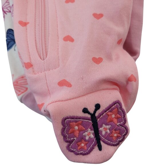 Koala Baby 3-Pack Baby Girl Coveralls With Butterfly & Heart Designs 3-Months - Picture 3 of 7